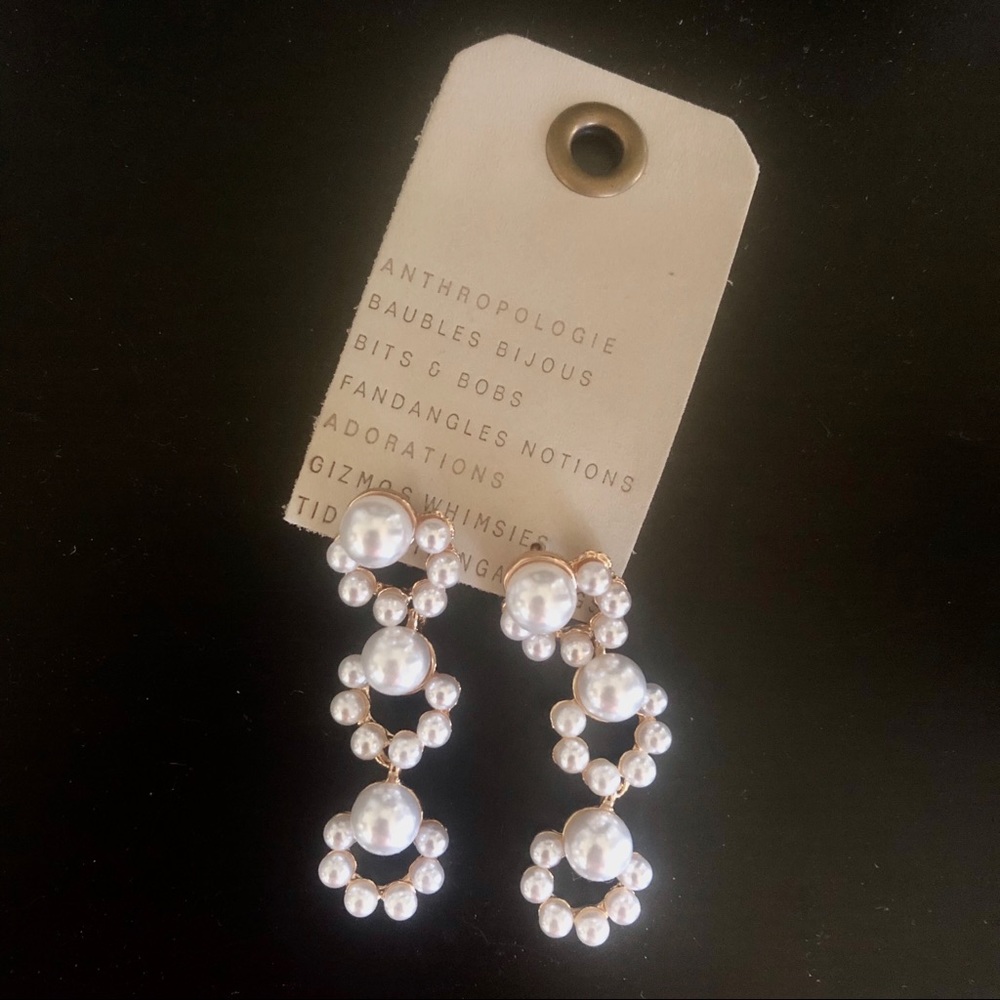BHLDN Castille Swarovski pearl earrings